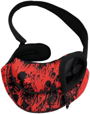COEQINE Gothic Dog Carrier Sling 10-15 Lbs Bag for Small Puppy Pet Cats