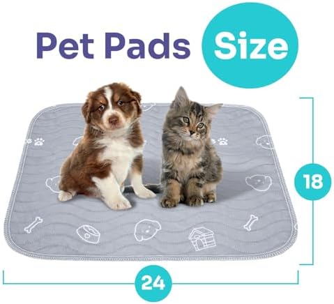 2 Pack Puppy Pee Pads Heavy Absorbency Washable for Dogs, Reusable Pee Pads