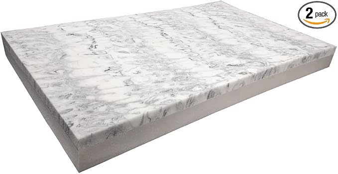 Pet Dog Bed Gel Infused High Density Memory Foam Pad (34x26x3 inches (2pack))