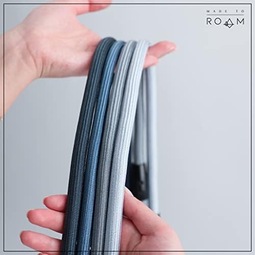MADE TO ROAM Premium Everyday Leash - Ultra Soft Dog Leash with Aviation Aluminum Carabiner for Small, Medium, Large Dogs - New York Afterlight, 6ft (Rubber Coated Metal Clamps)
