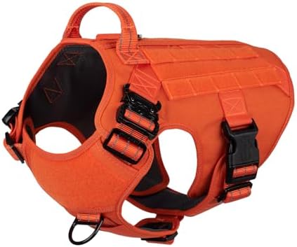 ICEFANG Tactical Dog Harness for Large Dogs,Reflective No Pull Dog Vest