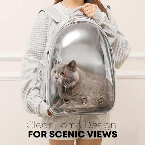 Nazarian's Large Capacity Pet Carrier Backpack for Cats & Dogs - Breathable, Sturdy, and Comfortable Small Travel Backpack for Hiking, and Outdoor - Secure and Lightweight Pet Backpack Carrier