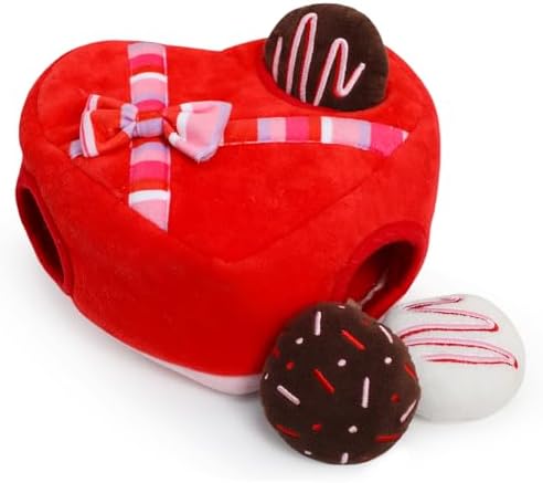 Hollypet Squeaky Hide and Seek Dog Toys for Small and Medium, Chocolate