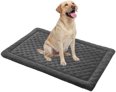 MINIDEAR Dog Crate Pad, Crate Bed Non-Skid Kennel Pad, Rubber Backing Memory Foam for Dog Bed Mat, Entryway Mat, Bathroom Rugs Machine Washable Dog Bed for Crate