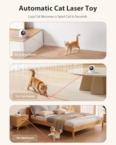ROJECO Auto Laser Cat Toy,Interactive Cat Toys for Relief Boredom Indoor