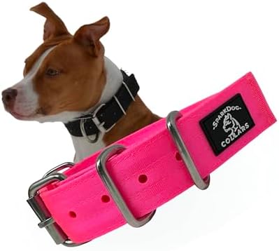 SparkDog 1.5” Working Dog Collar – Heavy Duty, Fits 13-19” Hot Pink, 1.5"