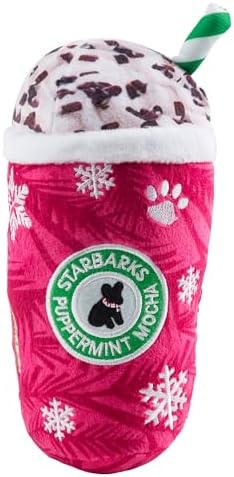 Haute Diggity Dog Starbarks Puppermint Mocha Plush Dog Toy Drink Parody Toy