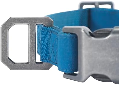 Carhartt Nylon Duck Dog Collar, Fully Adjustable Durable 2-Ply Cordura Nylon Canvas Collars for Dogs, Marine Blue, Medium