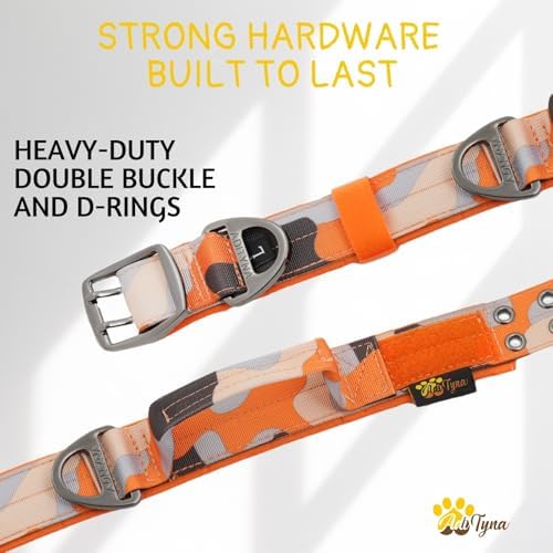 ADITYNA Heavy Duty Dog Collar for Medium Dogs with Traffic Handle