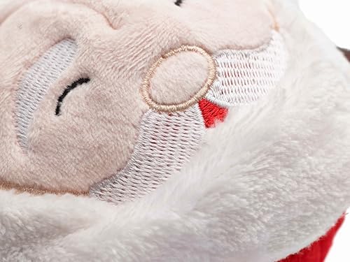 Flourish Pets 2 in 1 Christmas Multi-Layer Chew Toy for Active Dogs | Non-Toxic BPA Free Double Stitched Soft Fabric and Long-Lasting Dog Plush Toys - Christmas 3.5" (2 Pack)