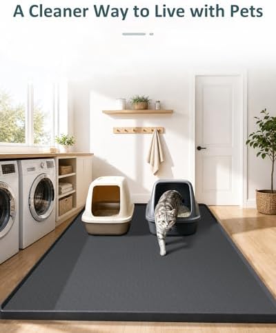 Extra Large Cat Litter Mat, Waterproof Litter Mat, 51.2 x 25.6 in