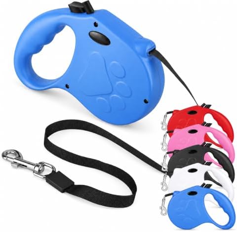 Retractable Dog Leash, 16ft Dog Walking Leash for Small Dogs up to 77lbs, Non-Slip Handle - Blue