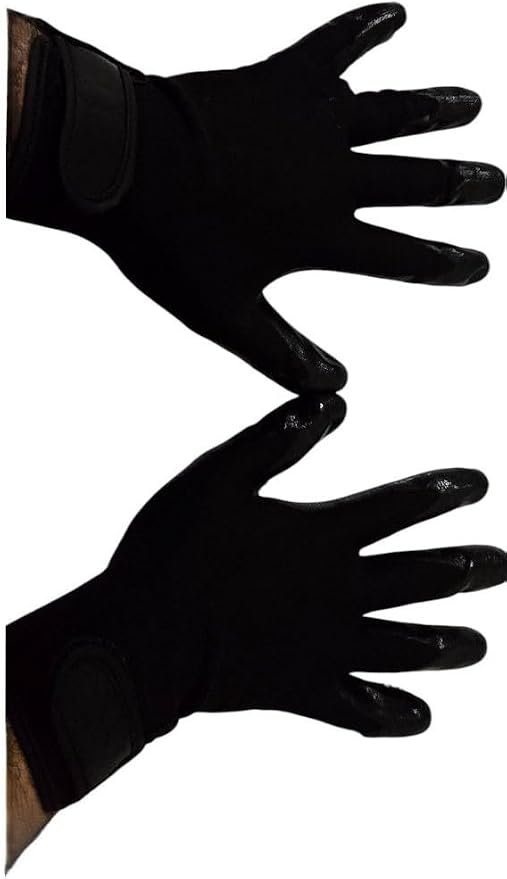 Pet Grooming Gloves for Dogs Cats Horses - Gentle Silicone Deshedding Brush Mitt - Hair Remover Tool for Bathing Massage - 1 Pair Black