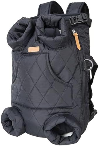 Pet Dog Front Carrier Backpack for Small Dogs Puppy Chest Cat Holder, for 4-19kg/7-42lb Pet (Black,Medium)