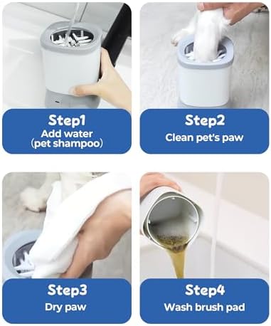 Electric Dog Paw Cleaner for Dogs，2 Speeds Automatic Dog Foot Paw Washer for Medium Large Cat Dog Pet