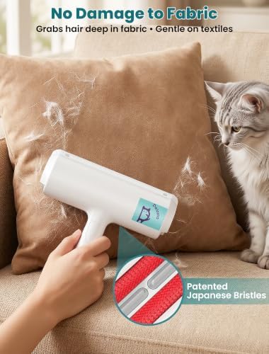 DELOMO Pet Hair Remover Roller, Reusable Lint Roller for Dog and Cat Hair