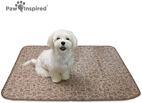 Paw Inspired Washable Pee Pads for Dogs | Reusable Puppy Pads | Waterproof Whelping Pads | Washable Training Pet Pads, Washable Potty Pads Extra Large Sizes (Classic, 32x30" - pattern (2 pack))