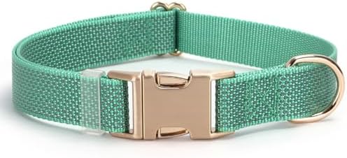 Reflective Dog Collar with Metal Buckle for Dogs Night Walking