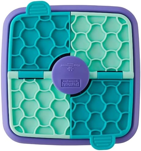 Outward Hound Nina Ottosson Lick N' Flip 3-in-1 Dog Toy Treat Puzzle, 7.4"