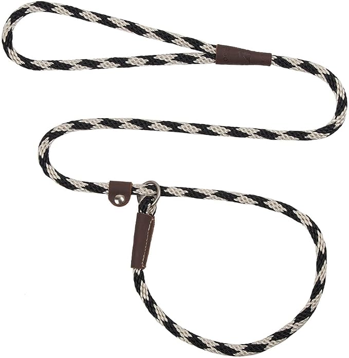 Mendota Pet Slip Leash - Dog Lead and Collar Combo - Made in The USA - Diamond Sandstone, 1/2 in x 6 ft - for Small/Medium Breeds
