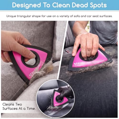 Analan Mini Pet Hair Remover for Car Detailing Dog Hair Tool Brush(Pink)