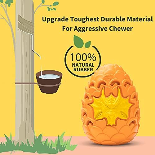 Premium Dog Toys for Aggressive Chewer Large Breed, Indestructible Tough Dog Chew Toys for Large Medium Dogs,Durable Dog Puzzle Toys Dragon Dinosaur Egg Design