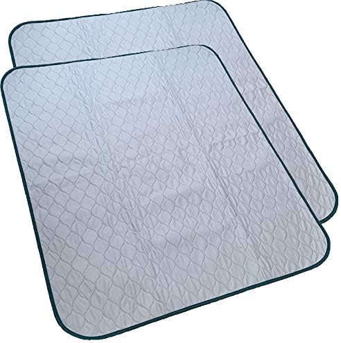 Jalousie 2 Pack 36" x 42" Reusable Dog Whelping Pad/Mat - Reusable Dog Pee Pad - Quilted Fast Absorbing Dog Training Pad Waterproof Puppy Training Pad Dog Housebreaking Absorption Pads