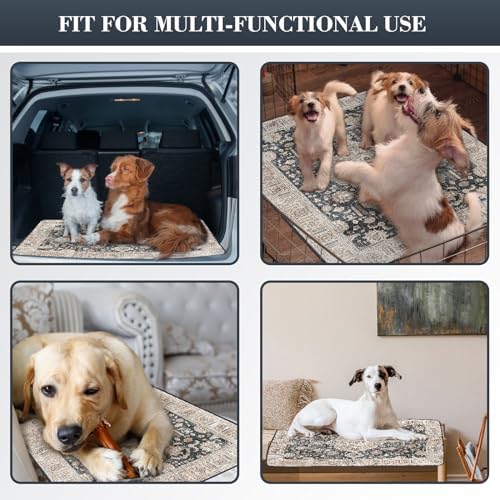 Thicken Washable Pee Pads for Dogs, 2 Pack Super Absorbent Dog Mats,36"x48"