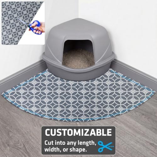 Drymate Cat Litter Box Mat, Litter Trapping Mat, Indigo Grey, 29x36 XL