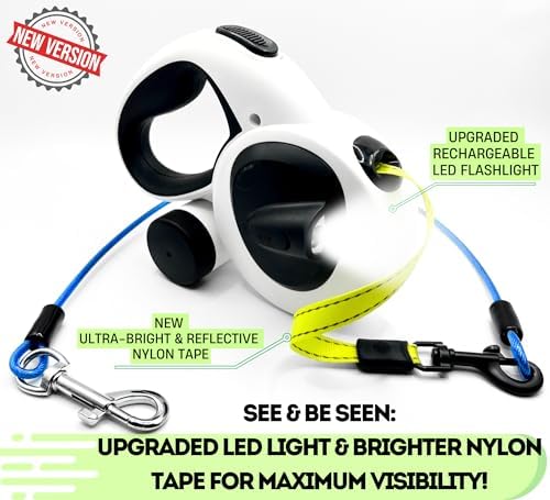 Snuggle Paws All-in-One Heavy Duty Retractable Dog Leash for Large Dogs