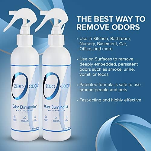 Zero Odor Multi-Purpose Odor Eliminator, Fabric & Room Deodorizer, 2 Pack