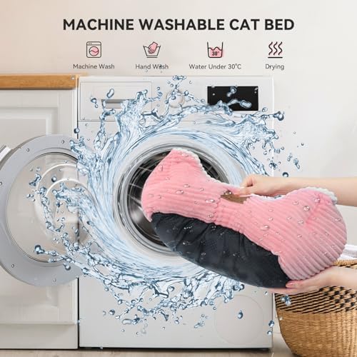 Zerbuger 20in Pink Rectangle Cat Dog Bed Machine Washable Sleeping Sofa