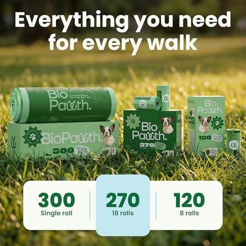 Dog Poop Bags, 270 Count Rolls, Extra Thick Poop Bags for Dogs