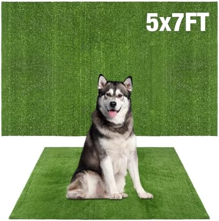 GLOBREEN Pet Artificial Grass 5FT X 7FT, Fake Grass Turf Carpet