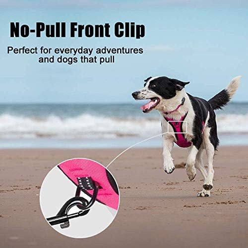 PoyPet No Pull Dog Harness Small, Reflective Vest with Front Clip & Handle