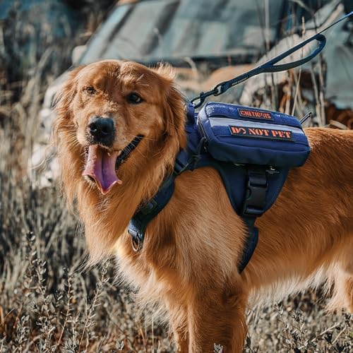 OneTigris Tactical Dog Harness with Handle No-Pull Adjustable for Small Dog