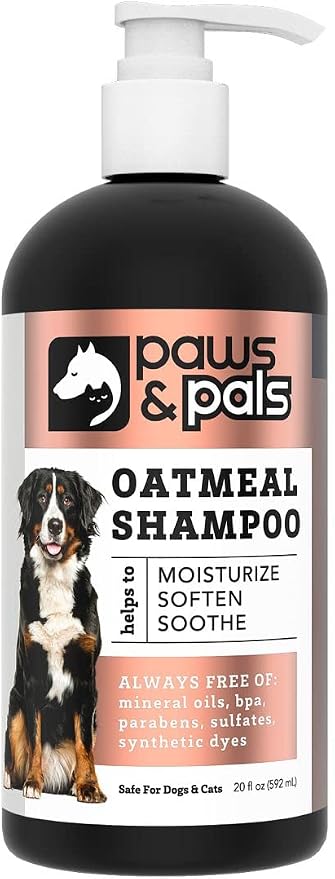 Natural Oatmeal Dog-Shampoo and Conditioner - 20oz Medicated Clinical Vet Formula Wash for All Pets Puppy & Cats - Made with Aloe Vera for Relieving Dry Itchy Skin Packaging may Vary