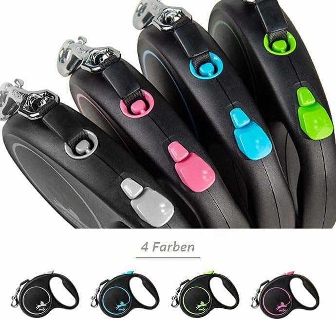 Flexi Black Design Tape Green Medium 5m Retractable Dog Leash/Lead for Dogs up to 25kgs/55lbs