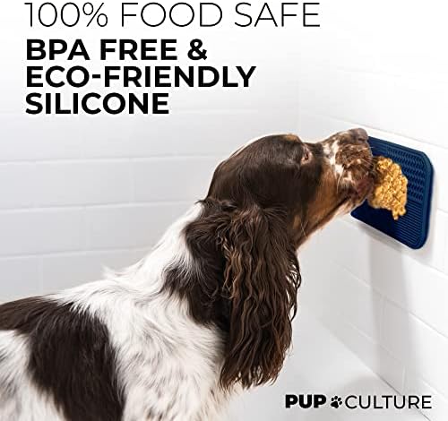 Pup Culture Dog Lick Mat for Dogs, Feeding Pad for Anxious Pets Plus 4 Different Puzzles for Mental Stimulation for Dogs - Supports Mental, Dental, and Digestive Health, Bite Resistant and Heavy Duty