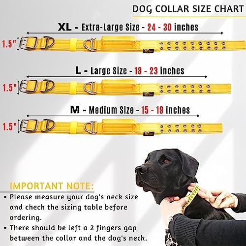 ADITYNA Heavy Duty Dog Collar for Large Dogs with Traffic Handle