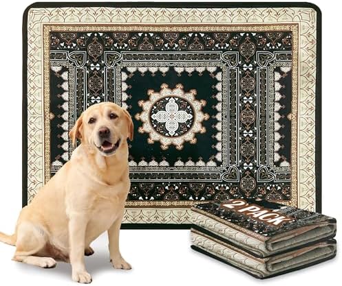 Qeils Washable Pee Pads for Dogs, Reusable Puppy Pads 36"x 41" 2 Pack