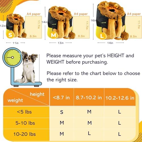 MORIK Lion's Den: Pet Backpack Carrier for Small Dogs and Cats Under 20 lbs. with Good Ventilation, Washable Mat, and Safety Strap, Ideal for Travel, Hiking, and Everyday Adventures (Large)