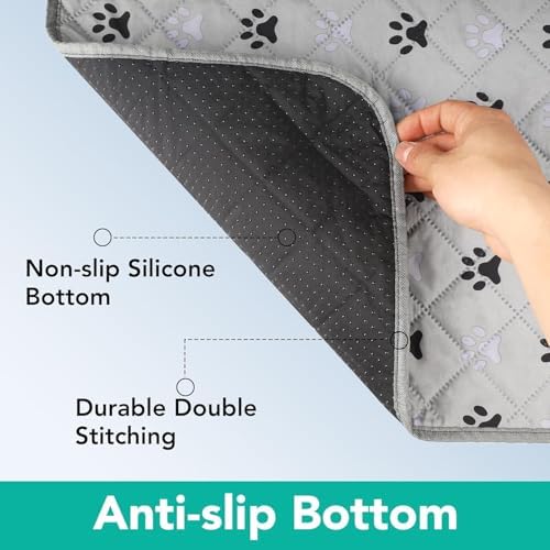 FUWERY Washable Pee Pads for Dogs ,30"X34", Grey, 2 Packs