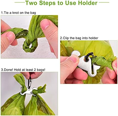 Dog Waste Bag Dispenser Pet Poop Bags Holder for Doggie Waste Bags Dispensers Soft Fabric Zipper Small Doggy Puppy Pouch for Leash Accessory Attachment with Carrier,2PCS Purple