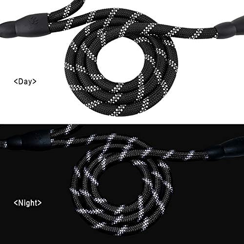 Plutus Pet Rope Dog Leash with Double Handles, 6 FT Long, Reflective