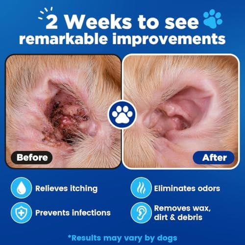 Pet Ear Cleaner Wipes for Dogs & Cats, 60Ct Extra-Large(Coconut)