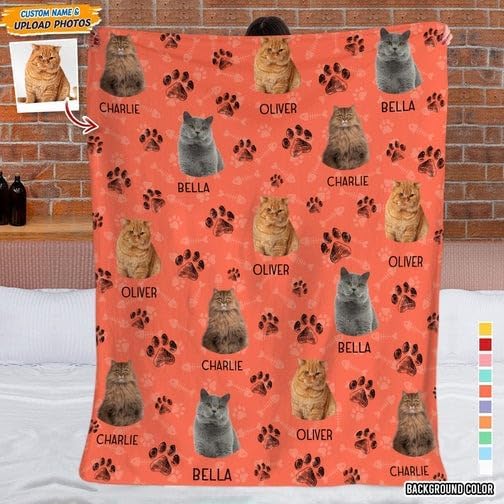 Pamaheart Custom Dog Face Blankets, Personalized Pet Photo Blanket, Fleece Dog Blankets, Customized Photo Throws, Dogs Dad Gifts, Pet Lover Gifts, Memorial Gift /2