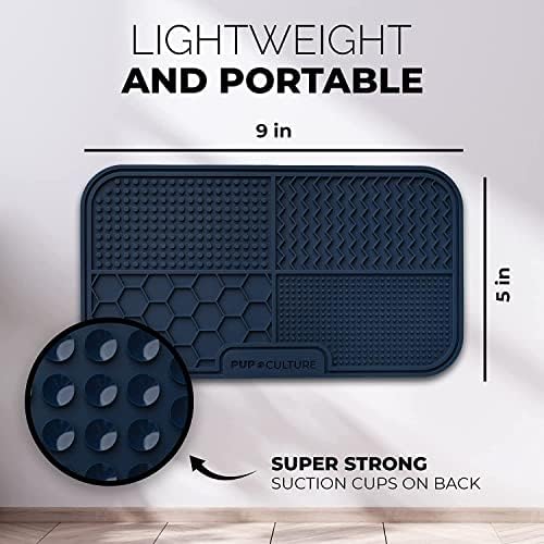 Pup Culture Dog Lick Mat for Dogs (2 Pack), Feeding Pad for Anxious Pets Plus 4 Different Puzzles for Mental Stimulation for Dogs - Supports Mental, Dental, and Digestive Health - Heavy Duty