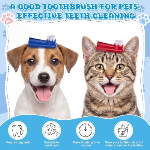 Nuenen 150 Pcs Finger Dog Toothbrushes, Soft-Bristle Pet Dental Brushes