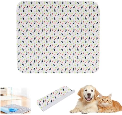 Puppy Pads with Pheromones,Washable Puppy Pee Pads for Dogs,Reusable Puppy Pads Washable for Dogs & Cats, Washable,Durable Leak-Proof & Anti-Slip Pet Training Pads for Home & Trave(White,L)